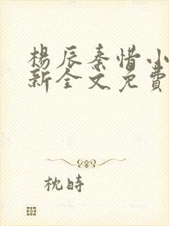 杨辰秦惜小说最新全文免费阅读