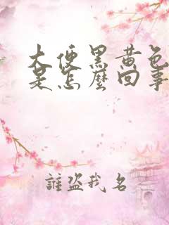 大便黑黄色稀烂是怎么回事