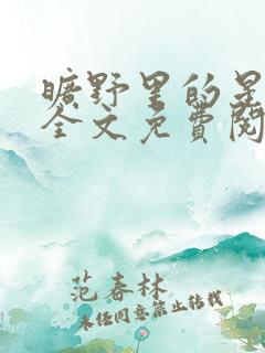 旷野里的星小说全文免费阅读