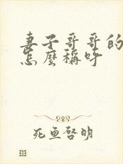 妻子哥哥的女儿怎么称呼