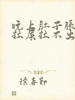 晚上肚子胀气想拉屎拉不出来