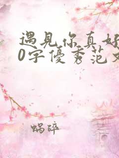 遇见你真好600字优秀范文