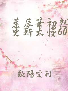 叶辰萧初然刚刚更新太慢600集