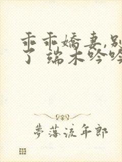 乖乖娇妻,别闹了 端木吟吟