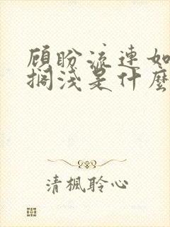 顾盼流连如时光搁浅是什么歌