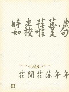 时光荏苒,岁月如梭唯美句子