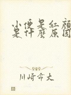 小便是红颜色的是什么原因