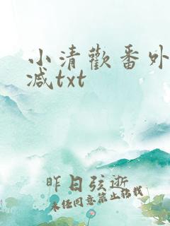 小清欢番外未删减txt