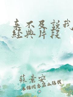 来不及说我爱你经典片段