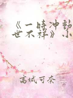 《一时冲动,七世不祥》小说