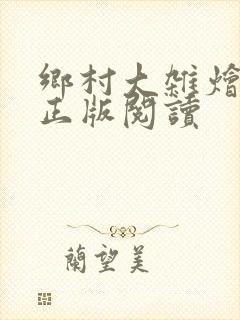 乡村大杂烩小说正版阅读