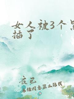 女人被3个黑人插了