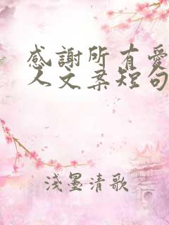 感谢所有爱我的人文案短句