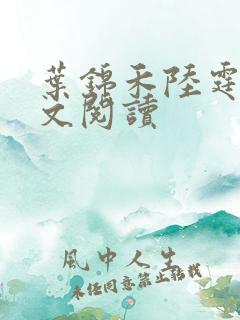 叶锦禾陆霆舟全文阅读