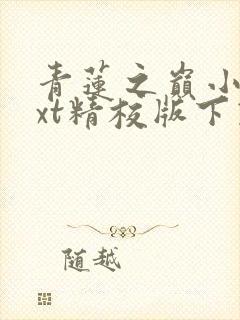 青莲之巅小说txt精校版下载