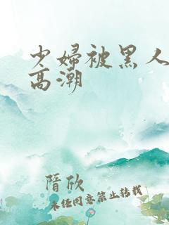 少妇被黑人插入高潮