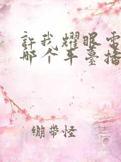 许我耀眼电视剧哪个平台播出