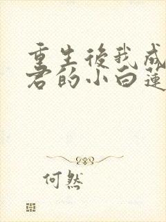 重生后我成了暴君的小白莲