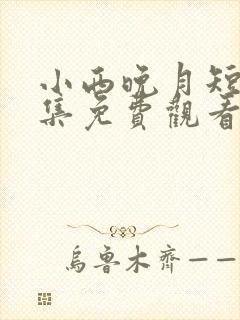 小西晚月短剧全集免费观看