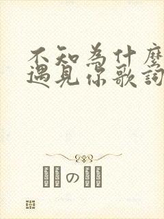 不知为什么让我遇见你歌词