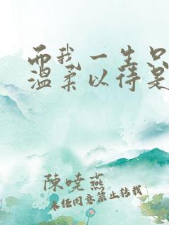 而我一生只等你温柔以待是什么歌