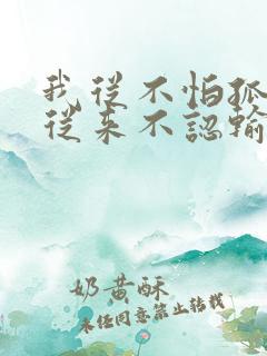 我从不怕孤独也从来不认输是什么歌