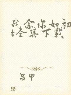 我念你如初txt全集下载