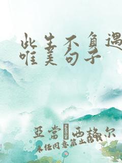 此生不负遇见的唯美句子