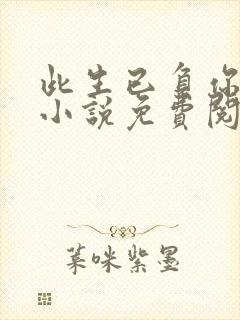 此生已负你情深小说免费阅读