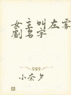 女主叫左雾的短剧名字