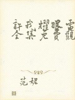 许我耀眼电视剧全集免费观看第二部