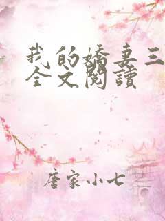 我的娇妻三部曲全文阅读