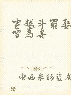 穿越斗罗娶千仞雪为妻