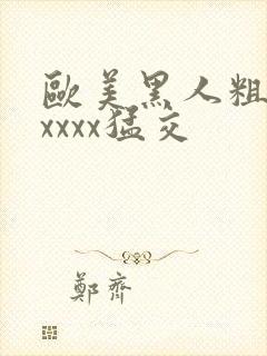 欧美黑人粗大xxxxx猛交