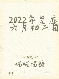 2022年农历六月初二日子好不好