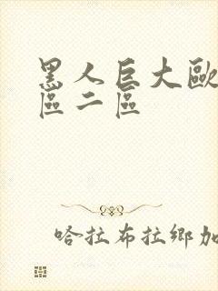 黑人巨大欧美一区二区