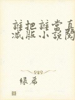 谁把谁当真无删减版小说阅读