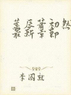 叶辰萧初然最快最新章节