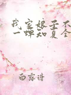 我家娘子不对劲一蝉知夏全集