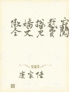 傲娇总裁宠上瘾全文免费阅读