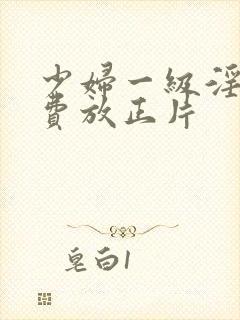 少妇一级淫片免费放正片