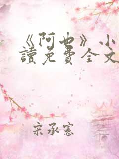 《阿也》小说阅读免费全文