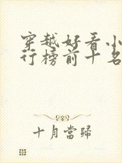 穿越好看小说排行榜前十名