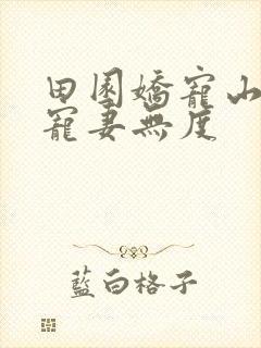 田园娇宠山里汉宠妻无度