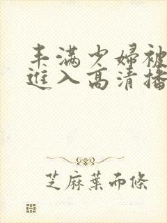 丰满少妇被猛烈进入高清播放欧美