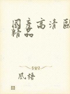 国产高清 欧美精品