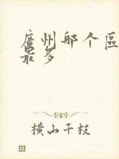 广州哪个区黑人最多