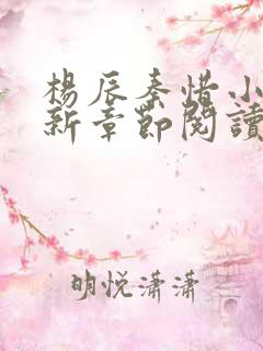 杨辰秦惜小说最新章节阅读