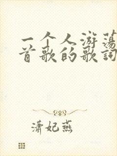 一个人游荡是哪首歌的歌词