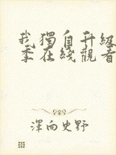 我独自升级第三季在线观看免费